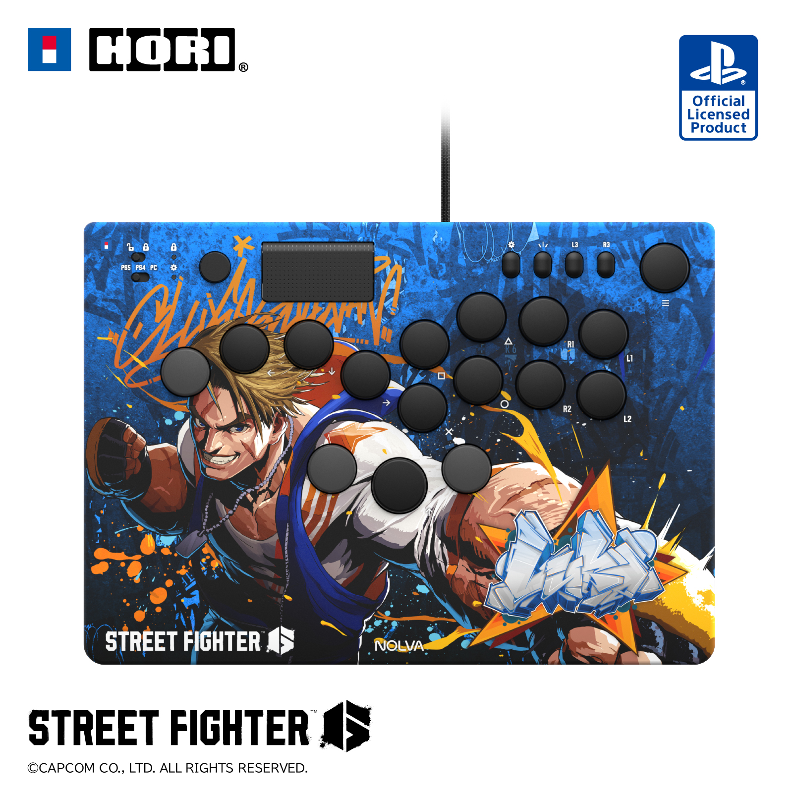 ストリートファイター 6 NOLVA Mechanical All-Button Arcade Controller for PlayStation5, Windows PC(ルーク)