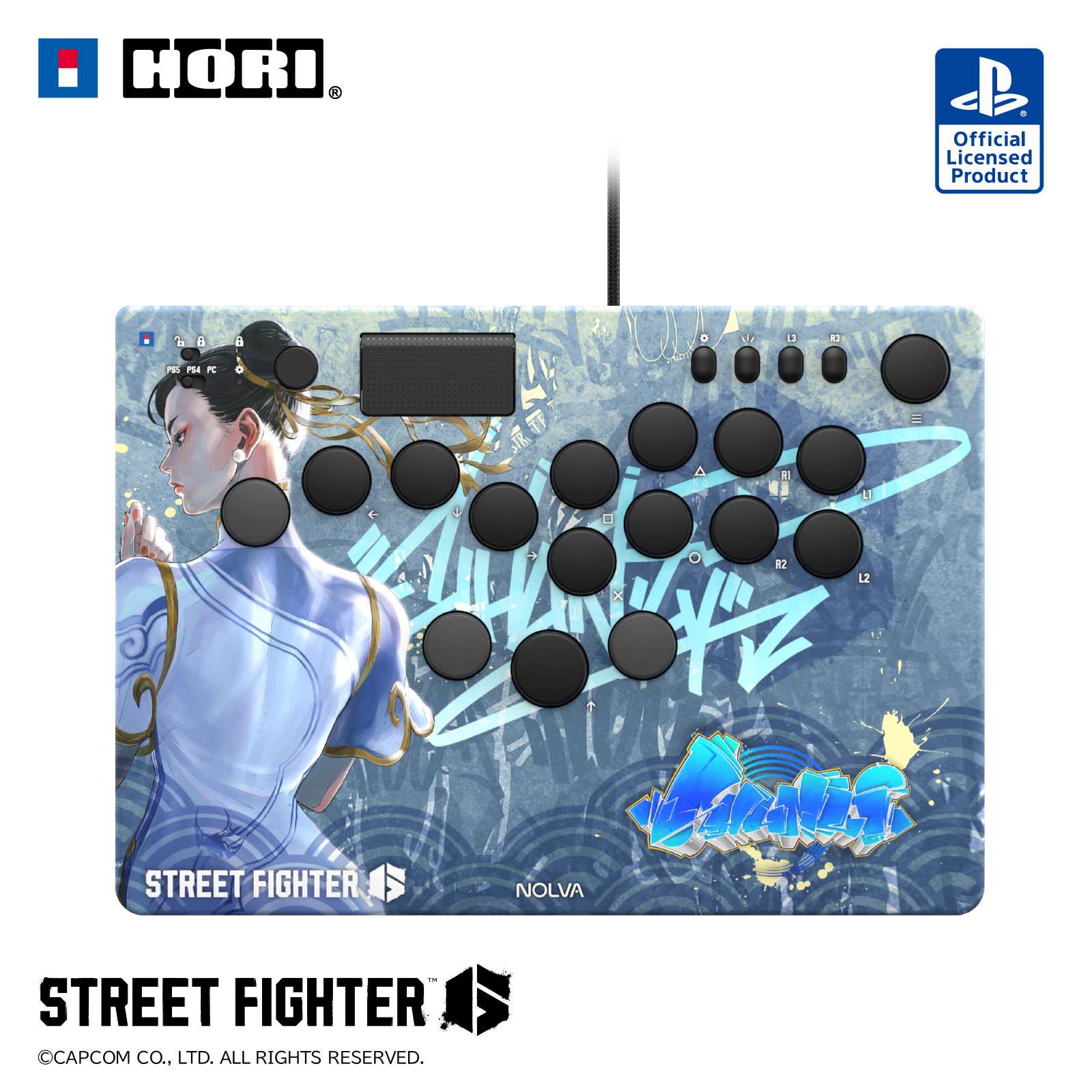 ストリートファイター 6 NOLVA Mechanical All-Button Arcade Controller for PlayStation5, Windows PC(春麗)