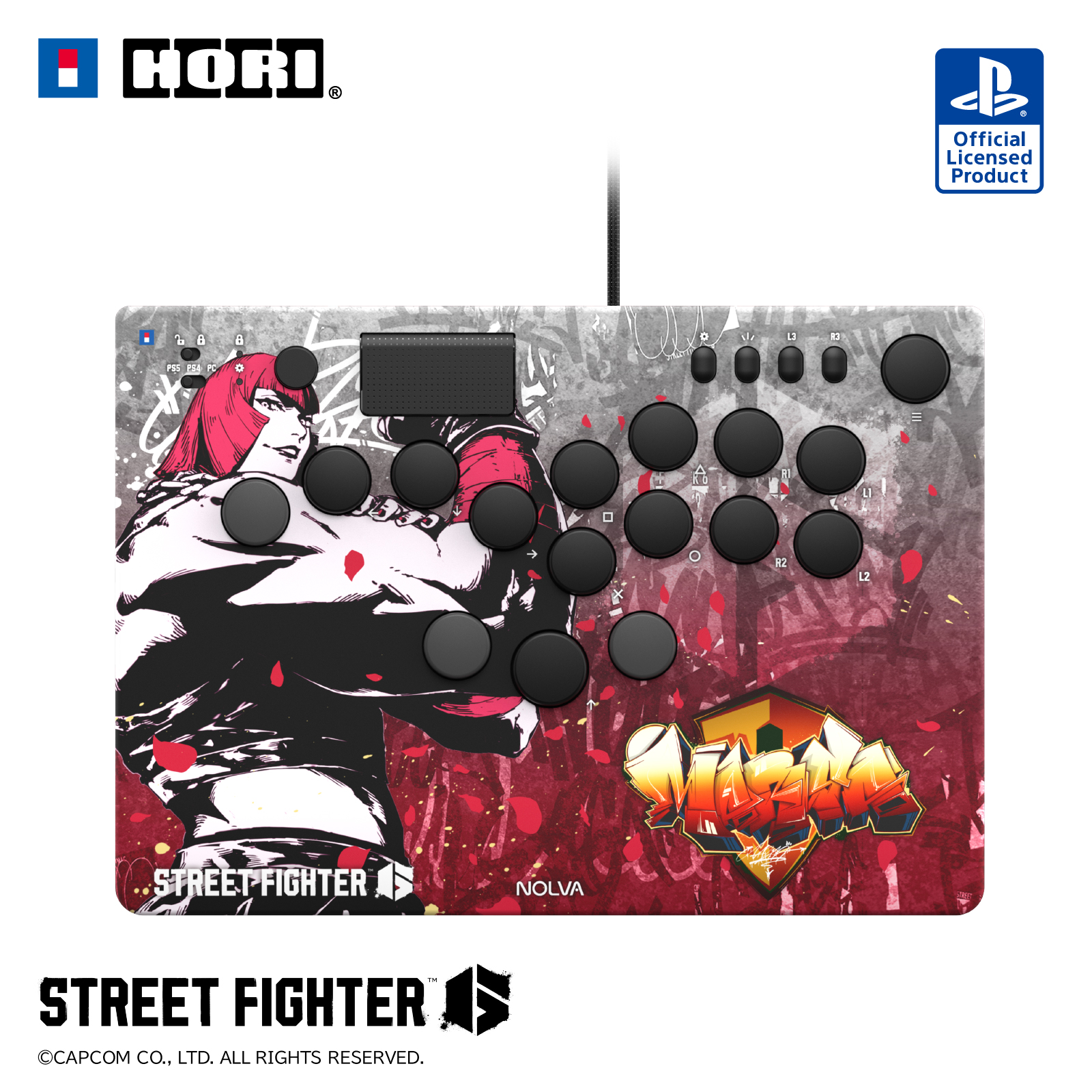 ストリートファイター 6 NOLVA Mechanical All-Button Arcade Controller for PlayStation5, Windows PC(マリーザ)