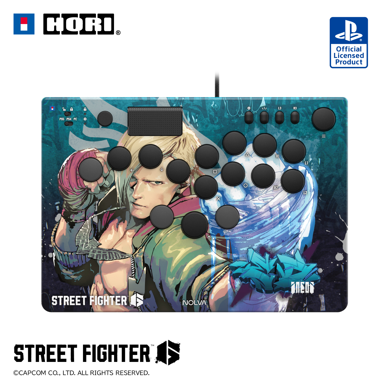 ストリートファイター 6 NOLVA Mechanical All-Button Arcade Controller for PlayStation5, Windows PC(ED)